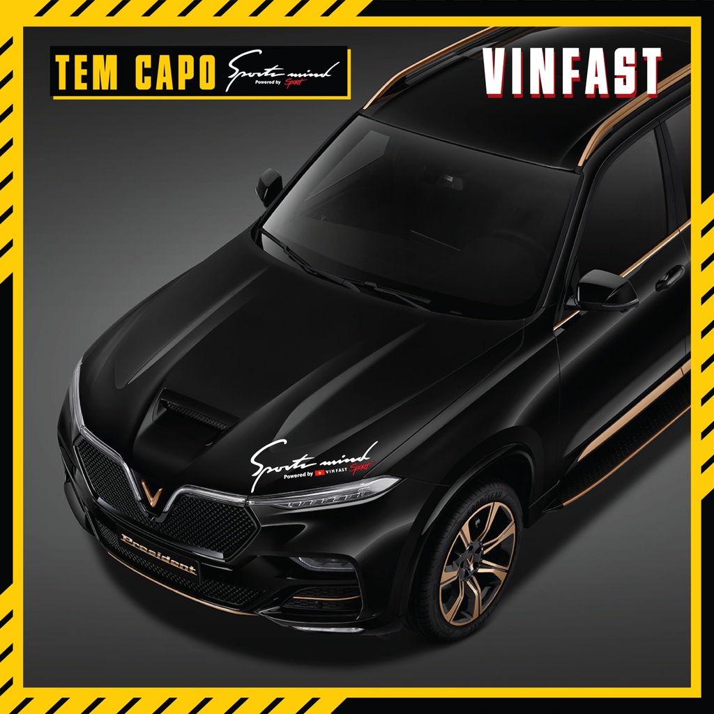 Tem Dán Capo Xe Vinfast Chủ Đề Sport Mind | CP04VIN | Tem Capo Chống Thấm Nước, Chống Bay Màu