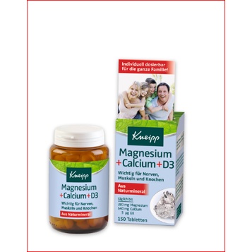 Kẹo Kneipp Magnesium Calcium D3 hộp 150 viên của Đức
