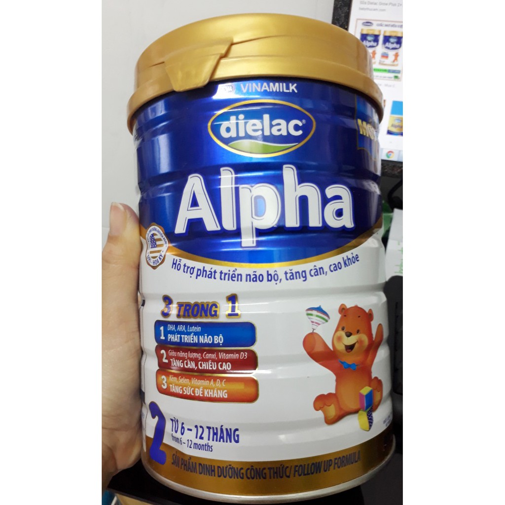Sữa bột Dielac Alpha 2 - 900g HSD 2024