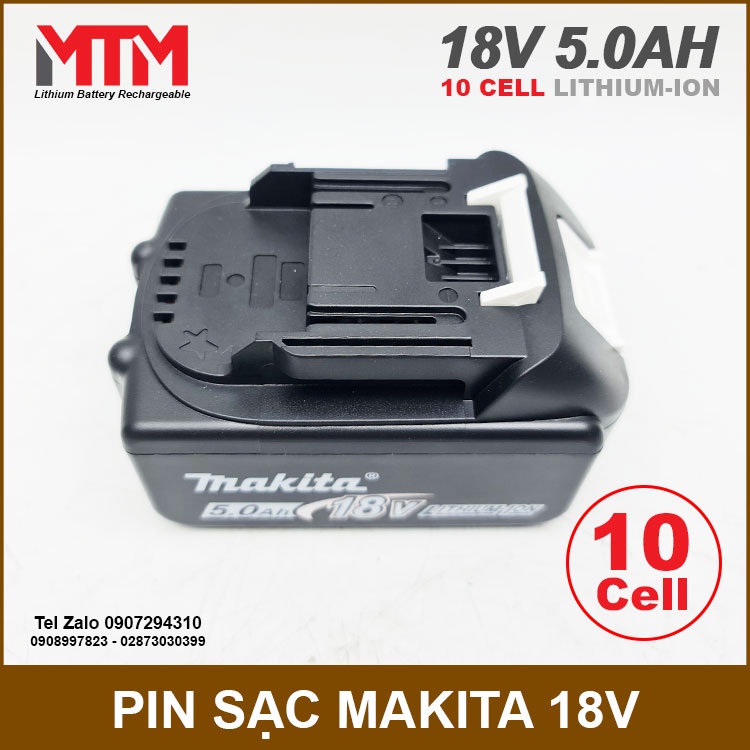 Pin Makita 18V 5.0Ah 10 cell và 7.5Ah 15 cell