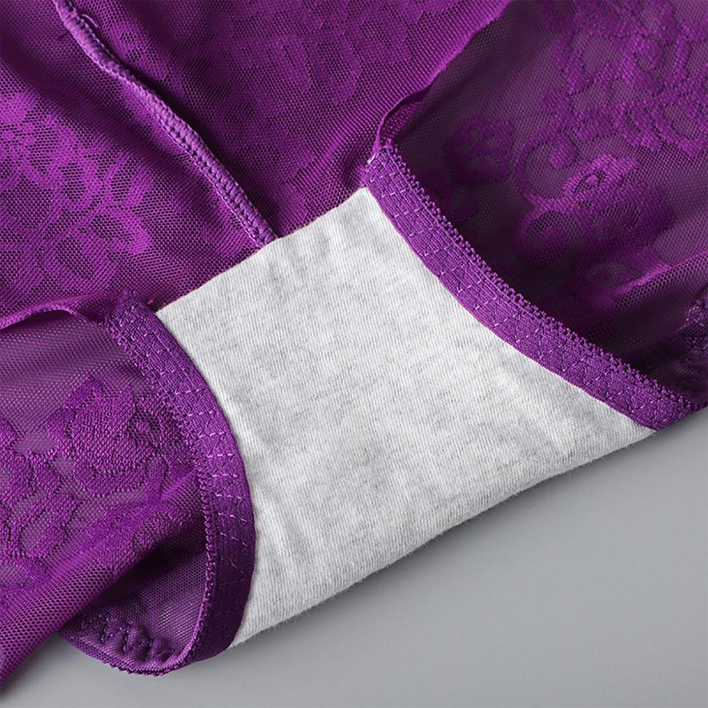 Quần Lót Cotton Phối Ren Xuyên Thấu Lưng Cao Nhiều Màu Sắc Thời Trang Cho Nữ