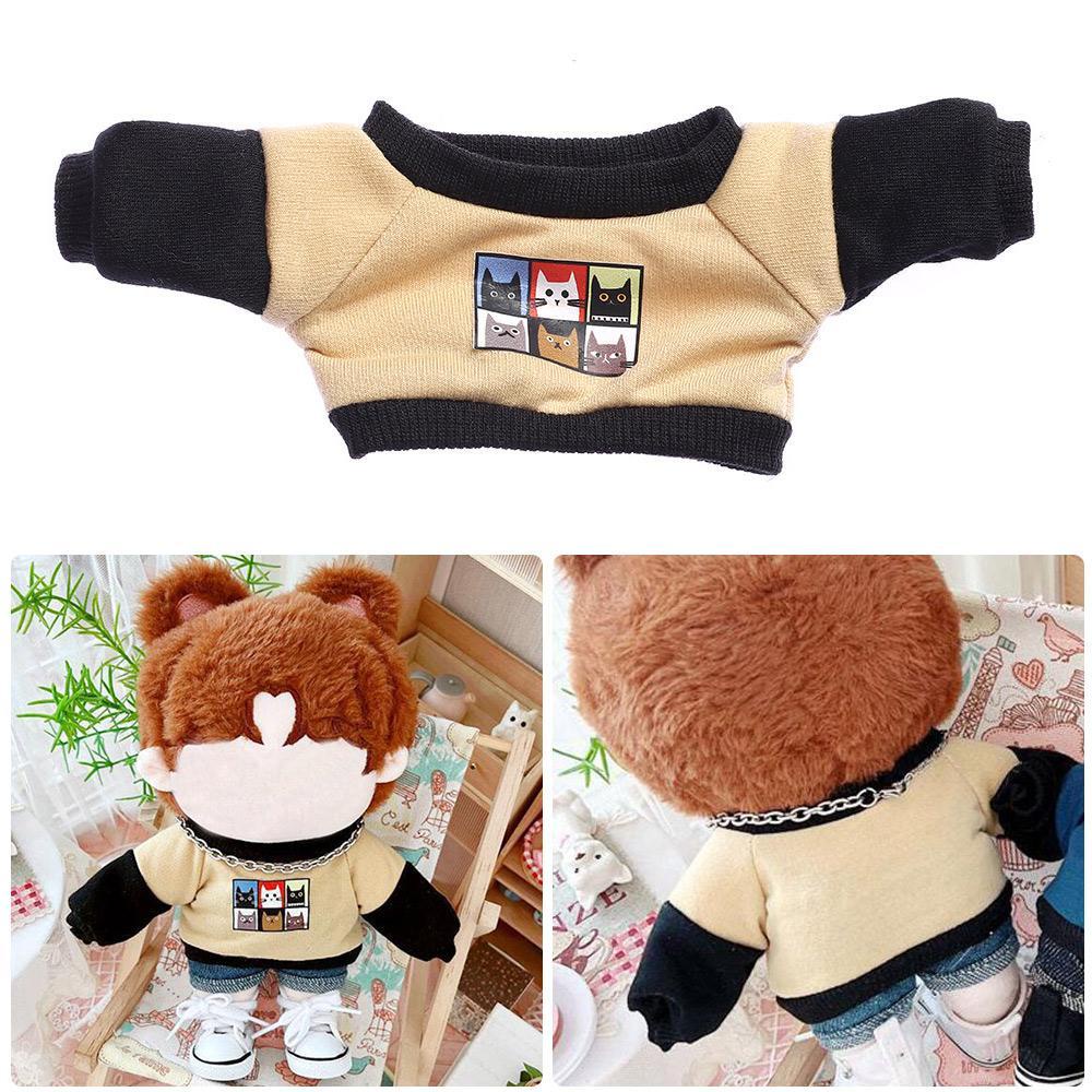 Áo Sweater Tay Dài In Họa Tiết Hoạt Hình Dễ Thương Cho Búp Bê