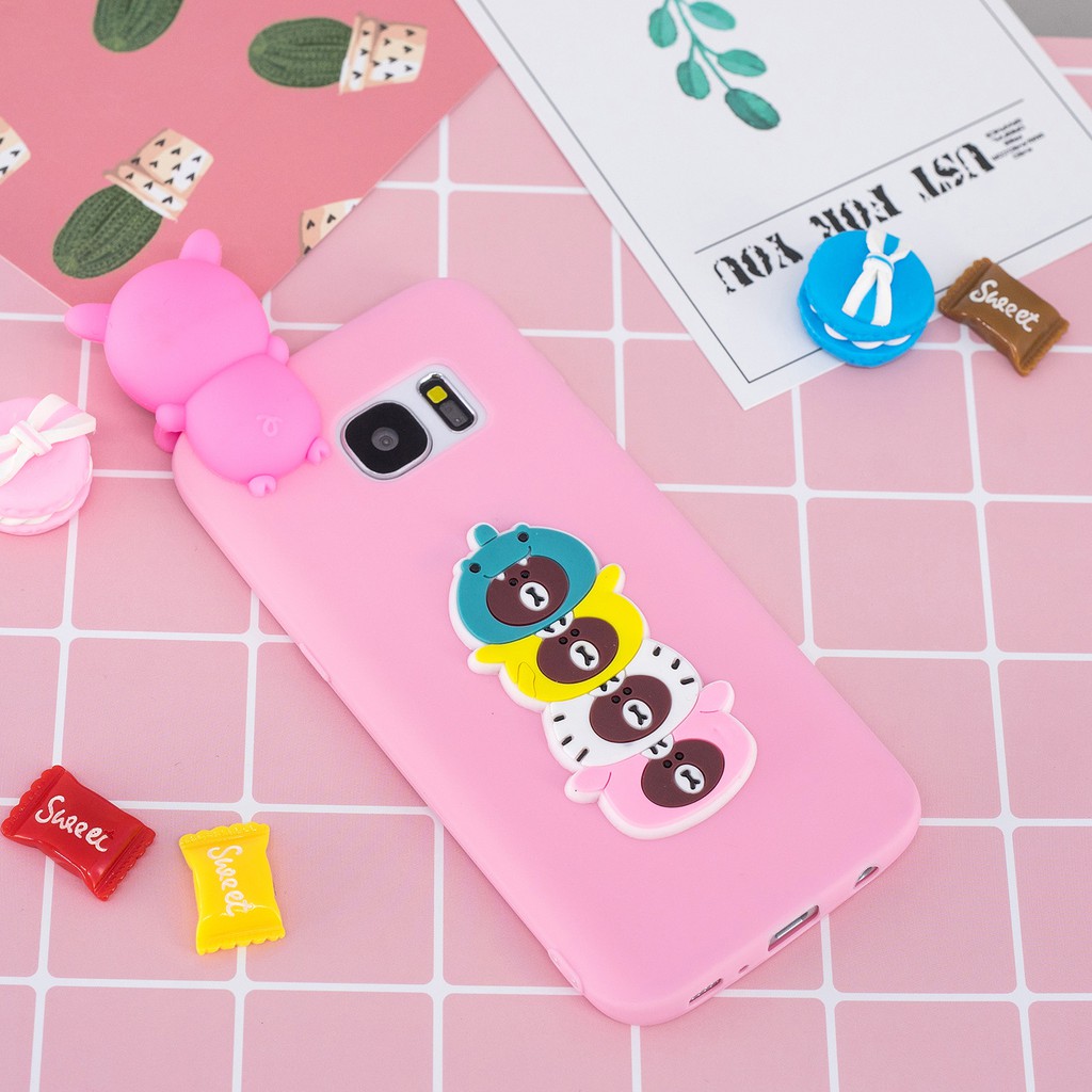 Ốp điện thoại họa tiết hoạt hình đáng yêu dễ thương từ silicon dẻo chống sốc đa năng cho Samsung S7 | BigBuy360 - bigbuy360.vn