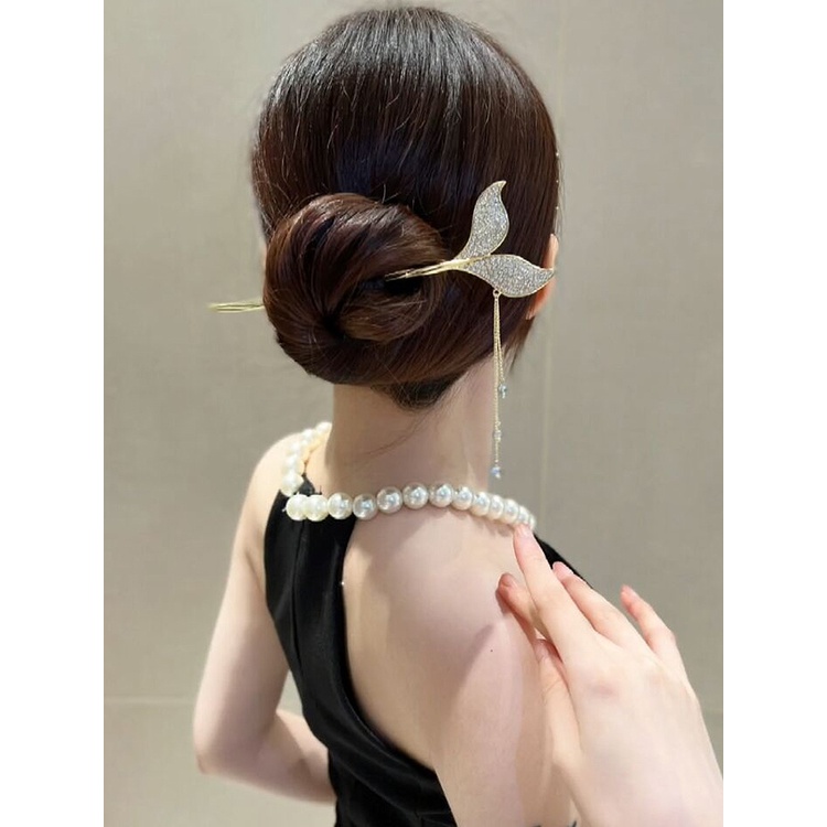 Kẹp Tóc Đuôi Cá Đính Kim Cương Giả Cao Cấp Thời Trang Mới 2022 Cho Cô Dâu