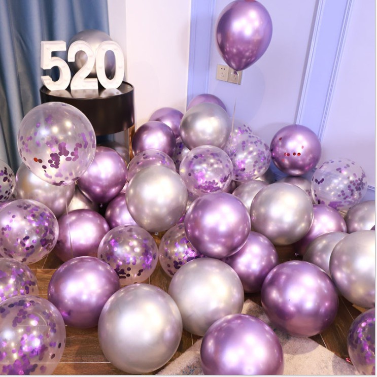 Set 30 bóng bay mix màu trang trí sinh nhật thôi nôi đầy tháng phòng cưới HAPPYKID S30BMM