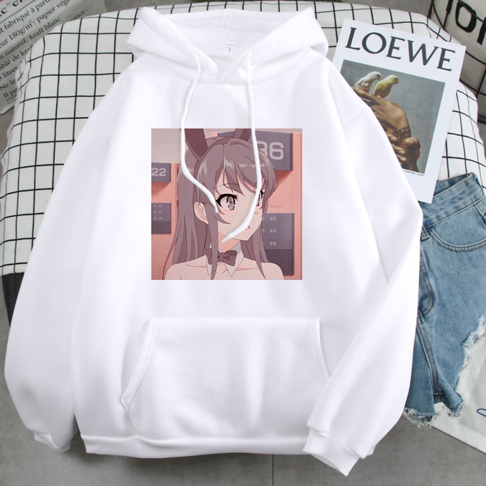 Áo Hoodie Họa Tiết Anime Sakurajima Mai Phong Cách Hip Hop Harajuku Giản Dị Dành Cho Nam