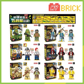 Combo 6 nhân vật PUBG Battle Grounds Chiến Thuật Ẩn Náu non lego - MR5050