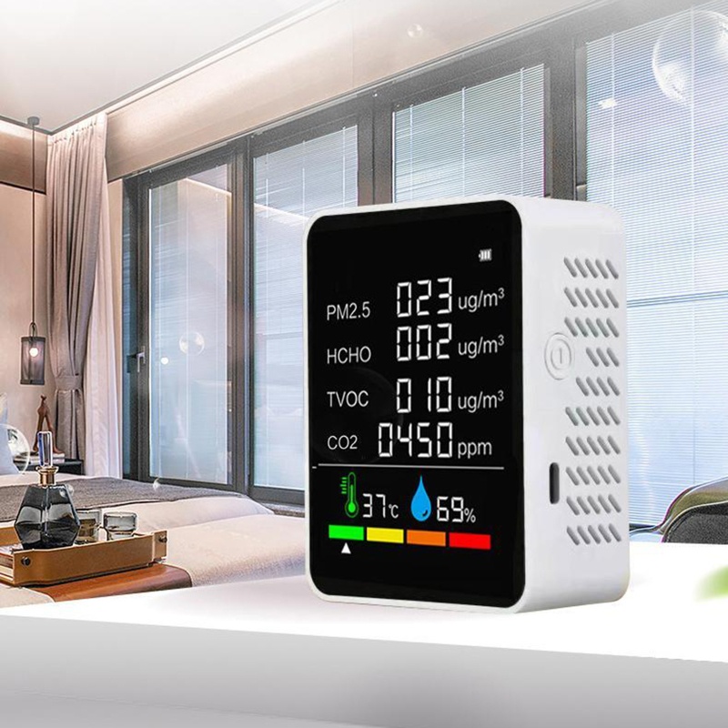 Thiết Bị Kiểm Tra Chất Lượng Không Khí CO2 Formaldehyde / HCHO TVOC PM2.5