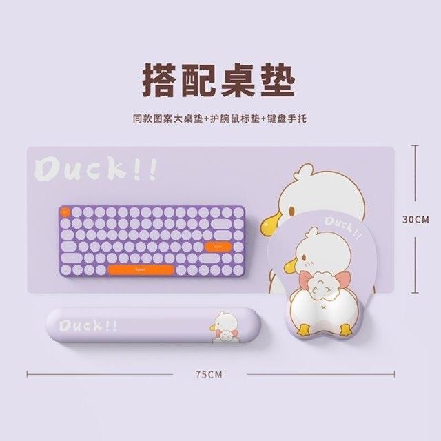 Tấm Lót Chuột Chơi Game Có Đệm Cổ Tay Bằng Silicon Họa Tiết Vịt 3d Dễ Thương Cho Học Sinh/Văn Phòng