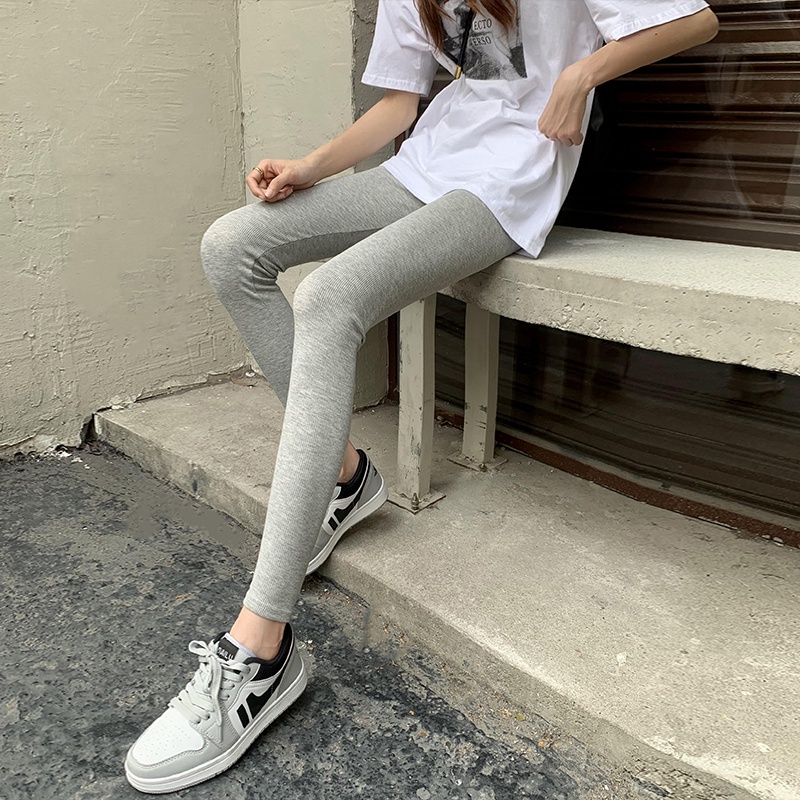 Quần Legging Thể Thao Lưng Thun Co Giãn Màu Xám Nhạt Cho Nữ | BigBuy360 - bigbuy360.vn