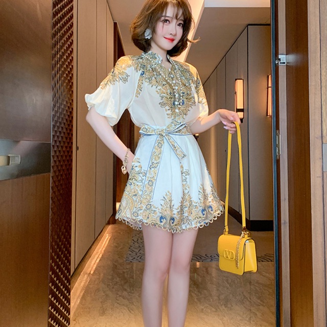 Set lụa họa tiết cao cấp