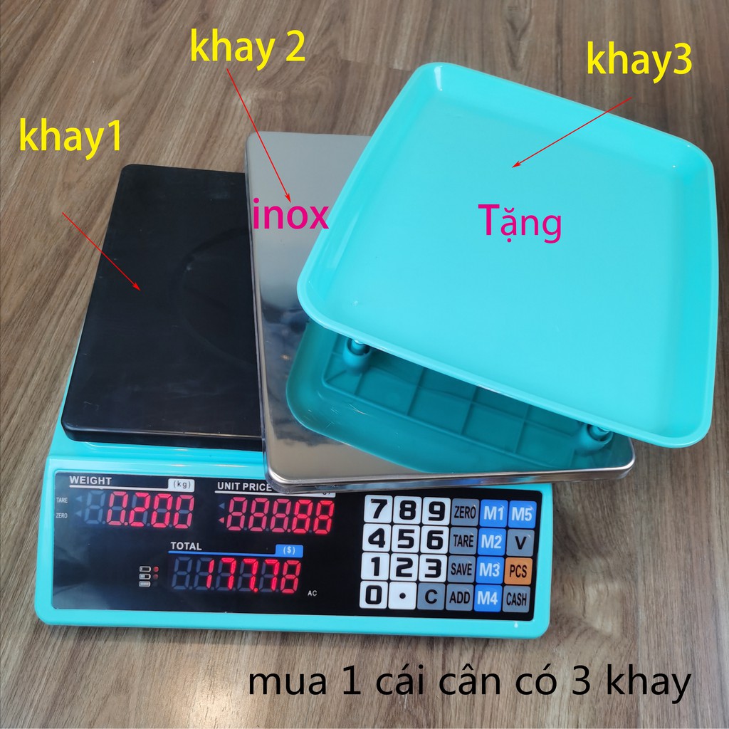 Cân Điện Tử Tính Tiền 2 Mặt ,Tính SL.Thối Tiền ACS  30kg/ 5g & 40kg /5g Bảo Hành 1 Năm .