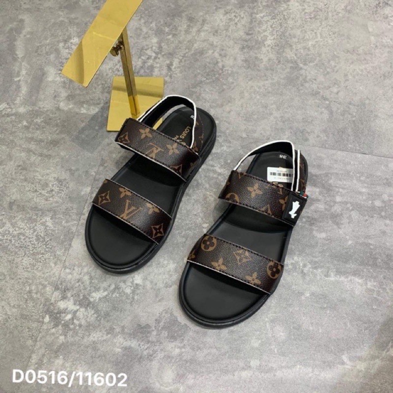 Dép Sandal, quai hậu lv nam đế đúc cao su quai da hàng Fullbox.
