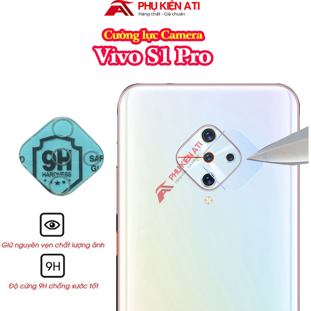 Kính cường lực Camera Vivo S1 Pro-Trong suốt-Độ cứng 9H