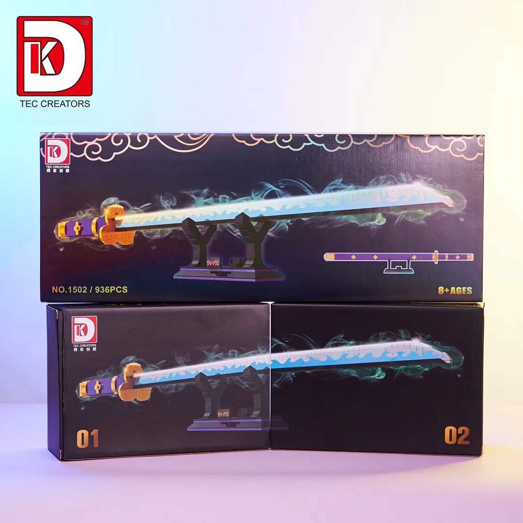 Đồ chơi Lắp ráp Mô hình DK1502 936 Pcs Creative Expert Ideas Brick Sword Weapon Yan Mo Sword Moc Bricks
