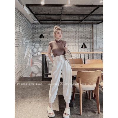 Quần baggy vải bo gấu cạp rút 808