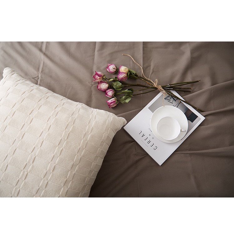 Vỏ gối vuông chất liệu cotton hữu cơ kích thước 50x50cm bền đẹp,hiện đại,cao cấp