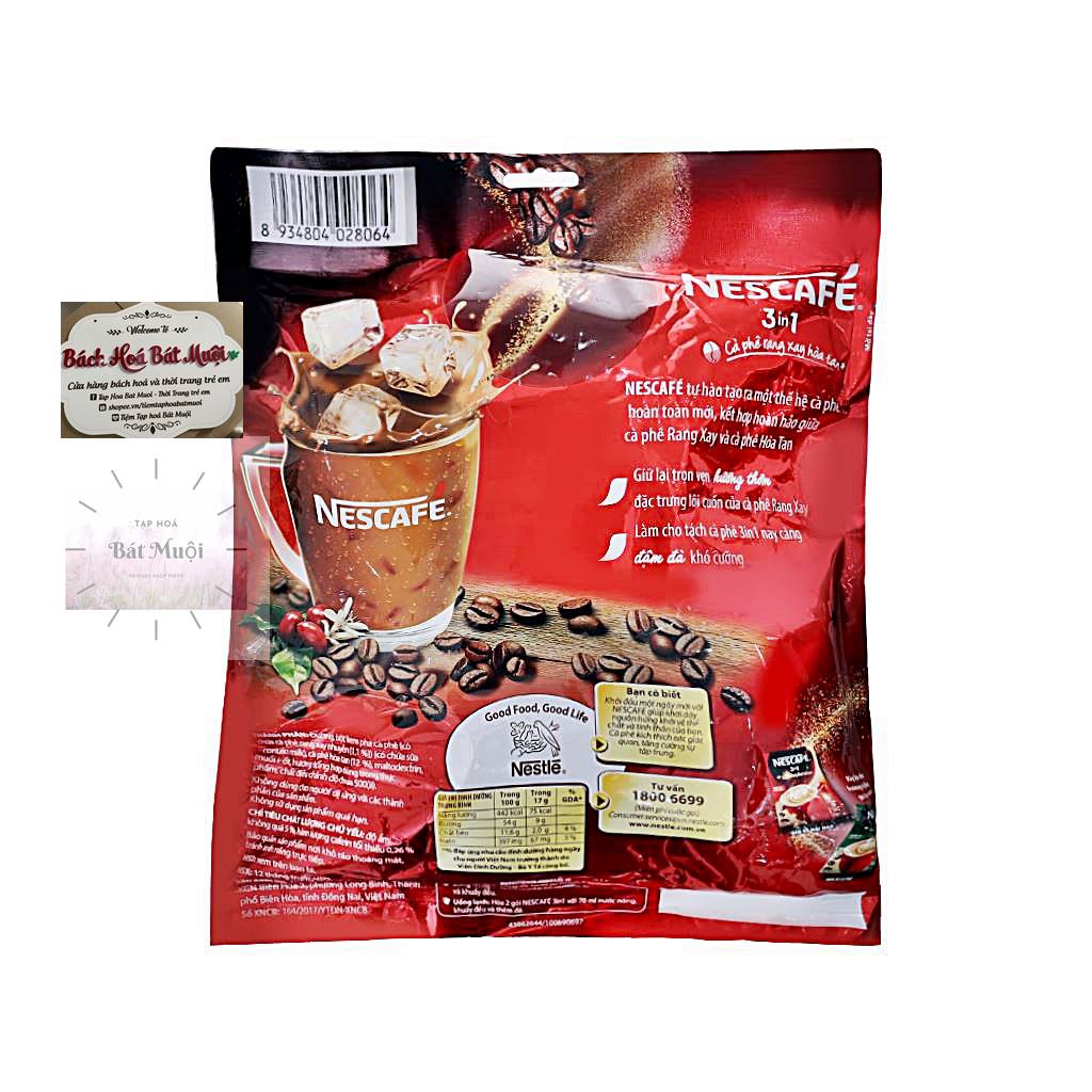 Cà phê sữa NesCafé 3 in 1 đậm đà hài hòa 782g (46 gói x17g)