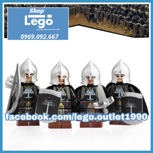 Đồ chơi Xếp hình Binh đoàn Gondor thường phục Chúa tể những chiếc nhẫn - The lord of the Rings Minifigures Koruit KT1014