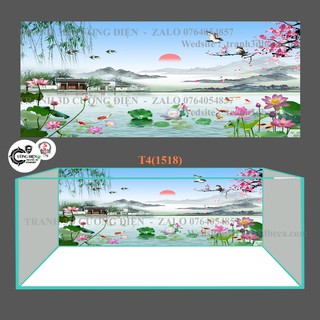 Tranh 3D dán bể cá cảnh - Cường Điện - Nhiều kích thướt