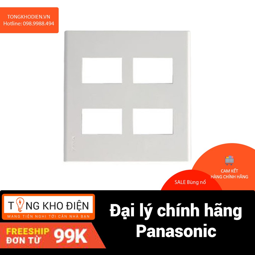 Mặt Dùng Cho 4 Thiết Bị Panasonic WEG6804SW [Dòng WIDE]