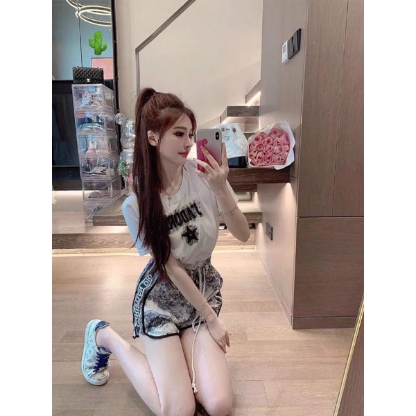 SÉT BỘ ĐÙI LOAN ÁO TRẮNG IN HÌNH CUTE #PC