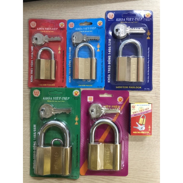 Khóa treo đồng Việt Tiệp  Nhiều kích thước 0166M-0152M-0145M-0138M-01330-01622
