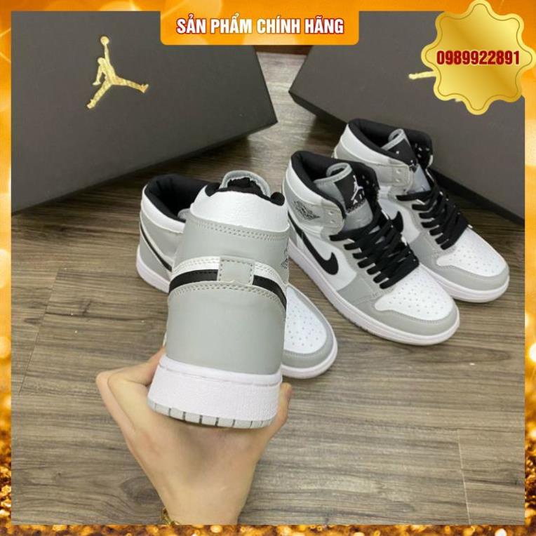 [full box+bill ] Giày thể thao Jodan 1 xám đen cao cổ giày kèm boxbill hàng chuẩn