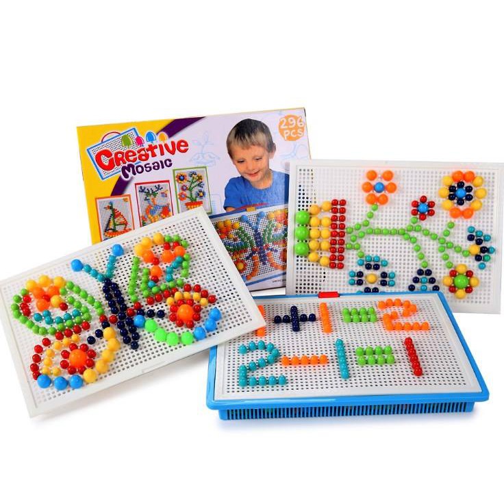 Bộ xếp hình cây nấm thông minh cho bé tư duy sáng tạo – 290 pcs