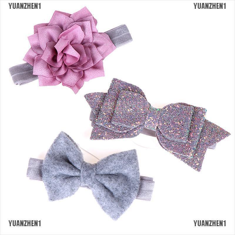 [YUANZHEN1] Set 3 Băng Đô Hoa Cho Bé Gái Sơ Sinh