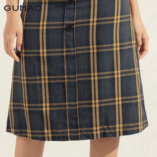 Chân váy nữ caro nút VA1121 GUMAC