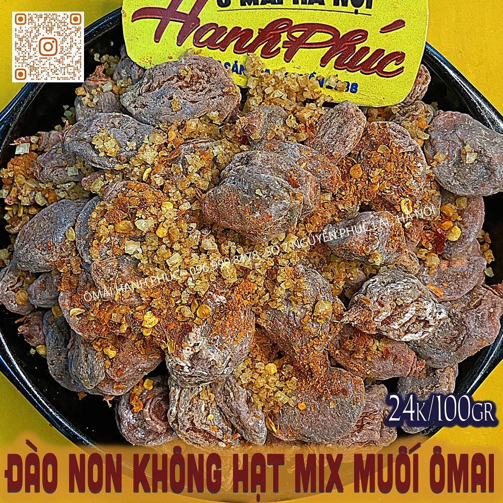 Đào non không hạt mix muối ô mai