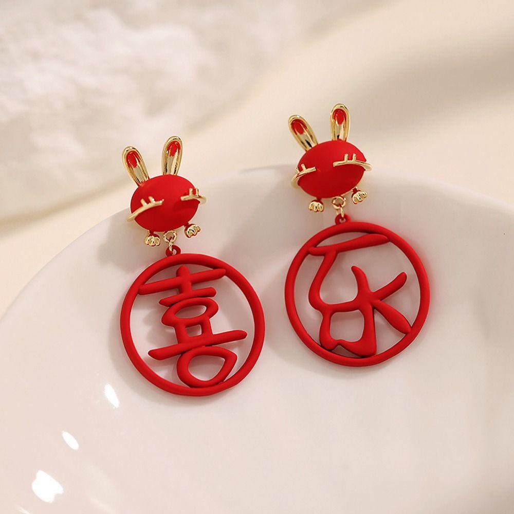 Khuyên Tai Hình Thỏ Sang Trọng Cổ Điển Hợp Thời Trang VANES1