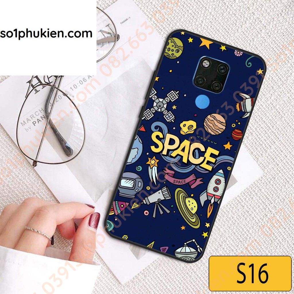 Ốp lưng điện thoại Huawei Mate 20 Pro in hình vũ trụ cực xinh.