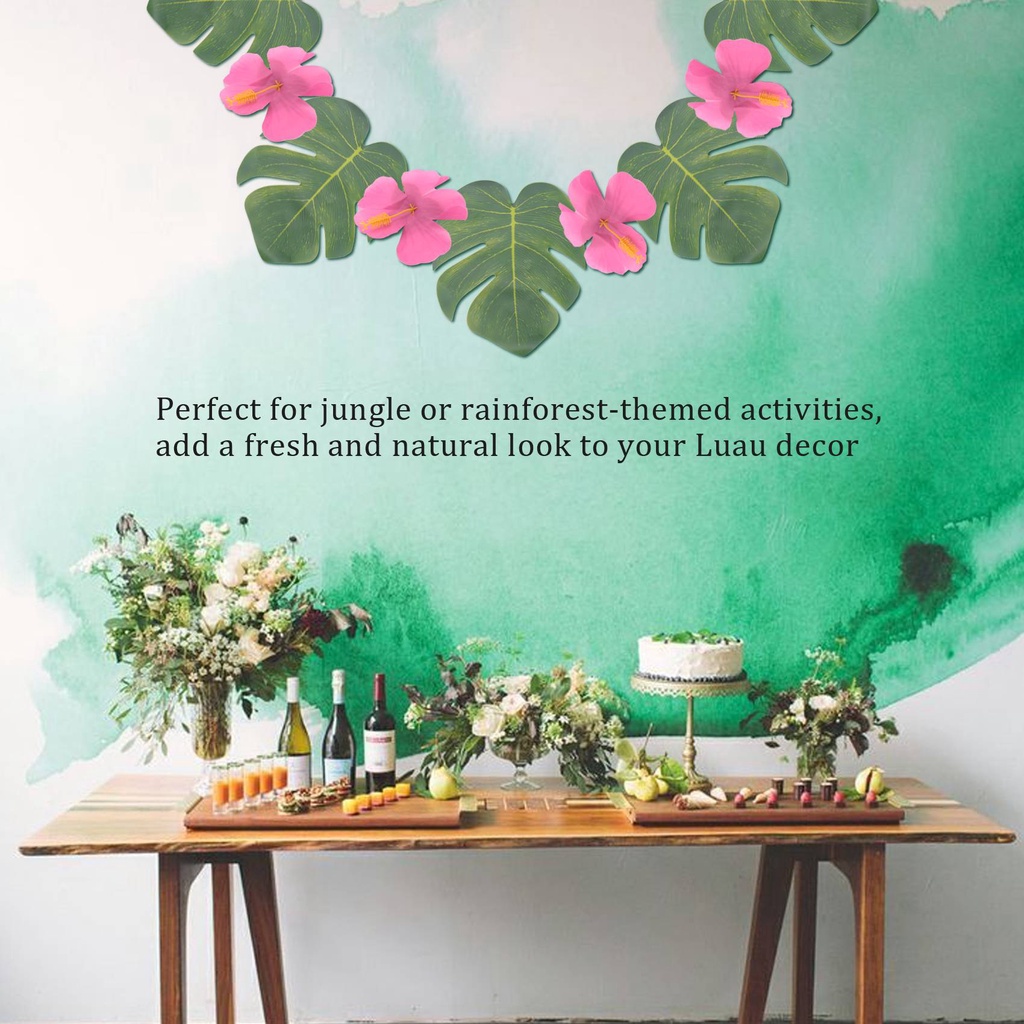 Bộ 60 Lá Cọ Nhiệt Đới 8 inch Dùng Trang Trí Tiệc