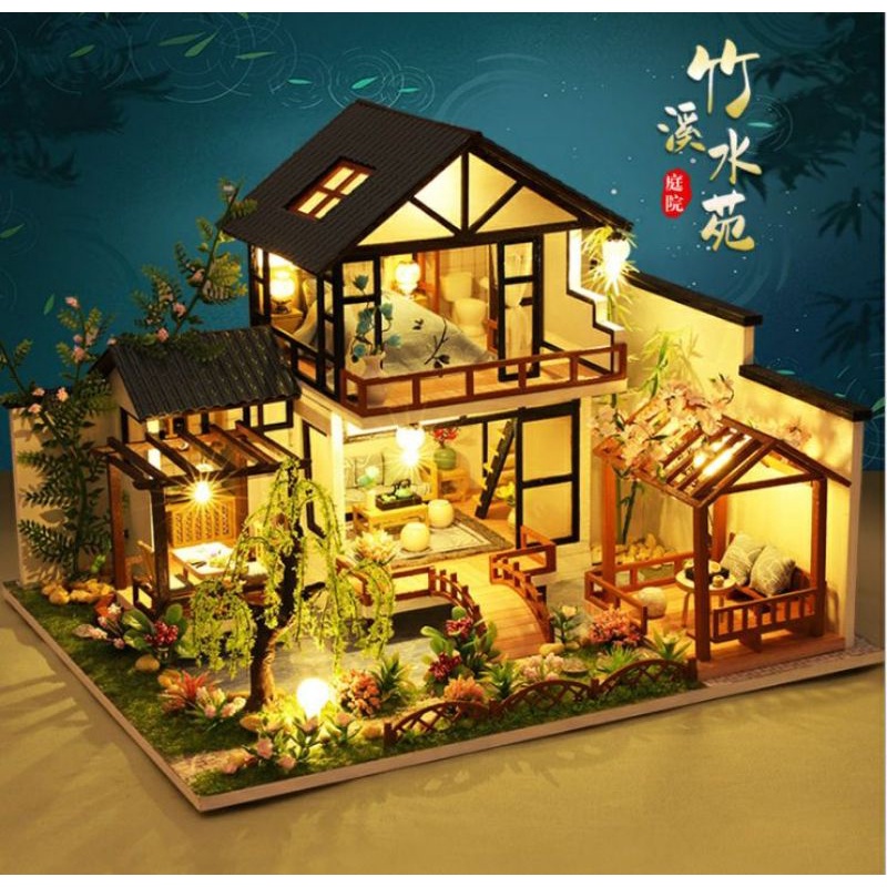 Mô hình nhà gỗ DIY Biệt thự Zhuxi