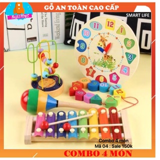 Combo 7 món đồ chơi gỗ thông minh cho bé