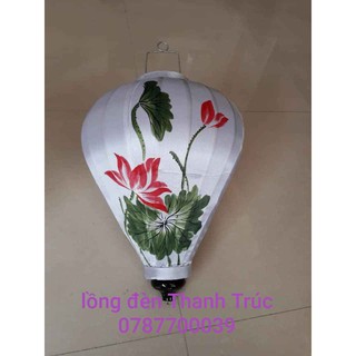 Đèn lồng Hội An vẽ hoa sen 60cm