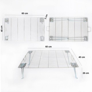 Vỉ nướng inox xếp gọn ( 60 × 40cm )