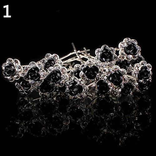 Bao Da Điện Thoại Thời Trang Cho OW OW OW OW☀Set 5 Kẹp Tóc Hoa Hồng Đính Đá Sang Trọng Cho Cô Dâu