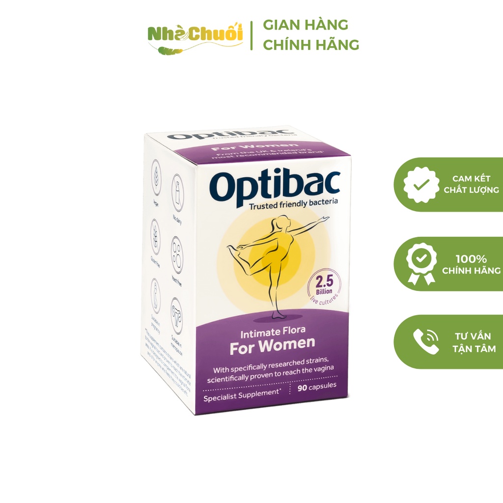 Men vi sinh optibac tím for women 30v - ảnh sản phẩm 1