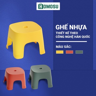 [TẶNG QUẠT] Ghế Nhựa Thấp Mini Chống Trơn Trượt Công Nghệ Hàn Quốc Cao Cấp Nhiều Màu H01_B06