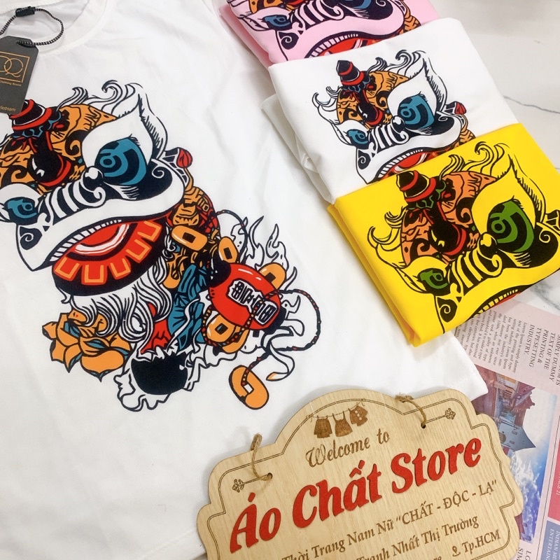 Áo Trẻ Em In Hình Múa Lân Siêu Đẹp | Áo Thun Tết 2023 Cho Bé Trai Bé Gái LX10 | Áo Chất Store