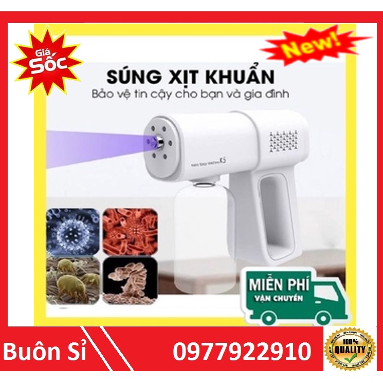 Súng Khử Khuẩn Nano K5 pro Chính HãngHàng Cao Cấp Dùng Cho Văn Phòng, Cá Nhân, Gia Đình