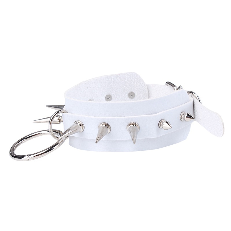 Vòng Cổ Da Đính Đinh Tán Cá Tính Cho Nữ