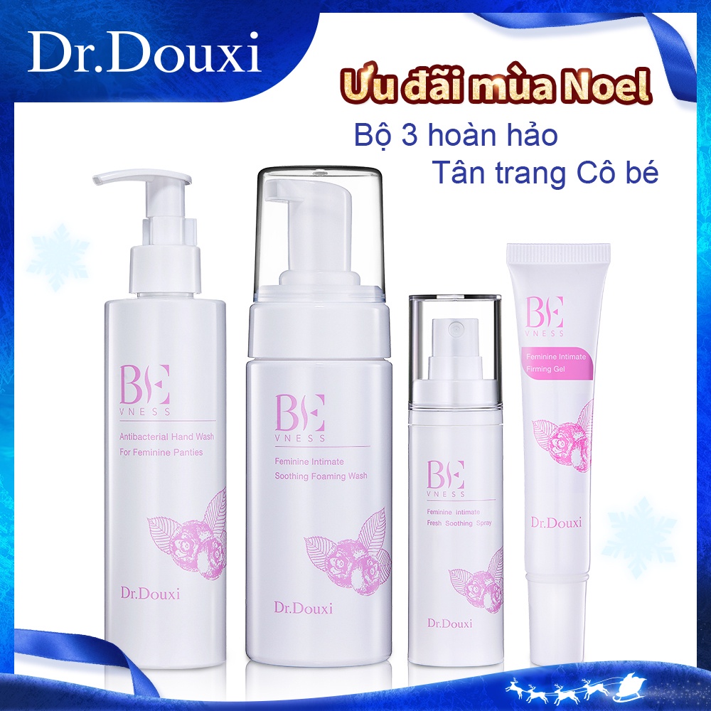 Set 4 Chăm Sóc Vùng Kín Dr.Douxi :DD Vệ Sinh+Gel  hồng se khít +Xịt Phụ Khoa+Nước giặt đồ lót