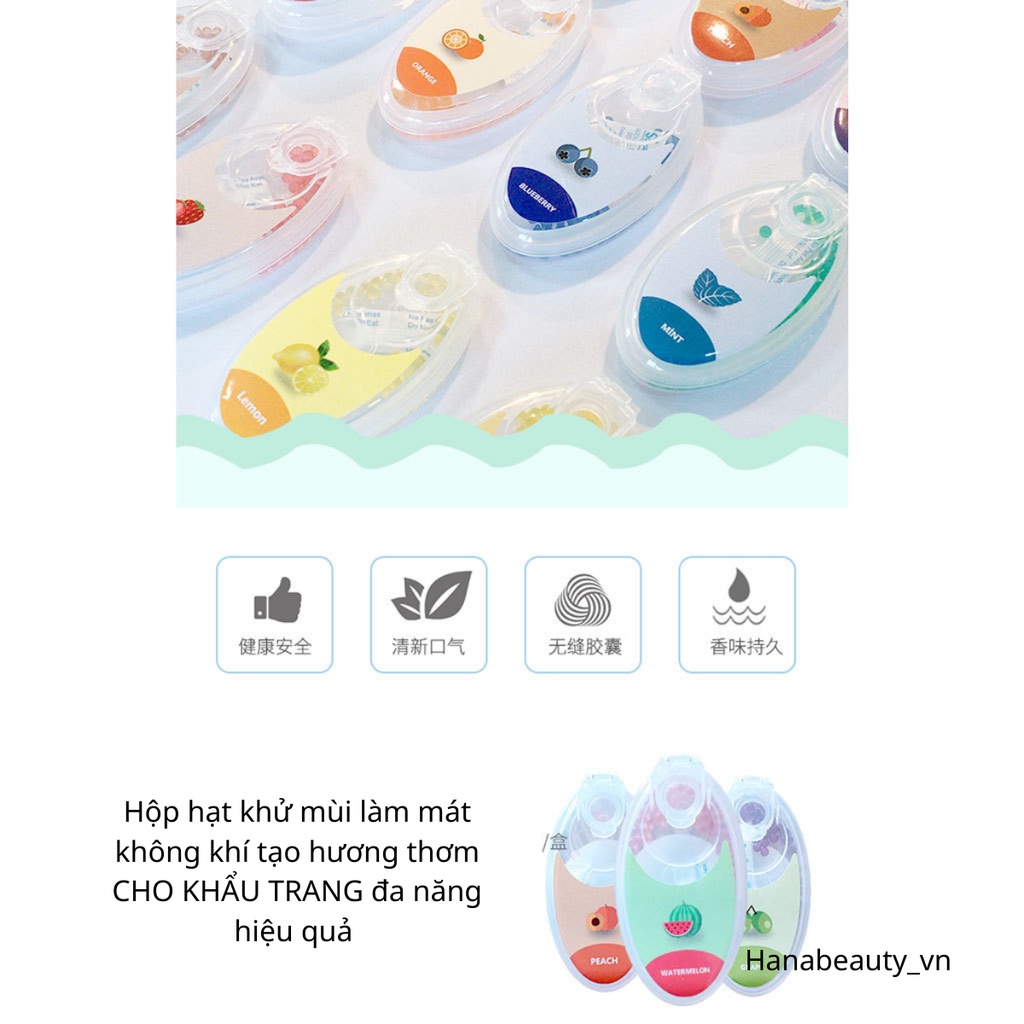 Hộp hạt khử mùi làm mát không khí tạo hương đa năng hiệu quả chuyên dụng khi đeo khẩu trang