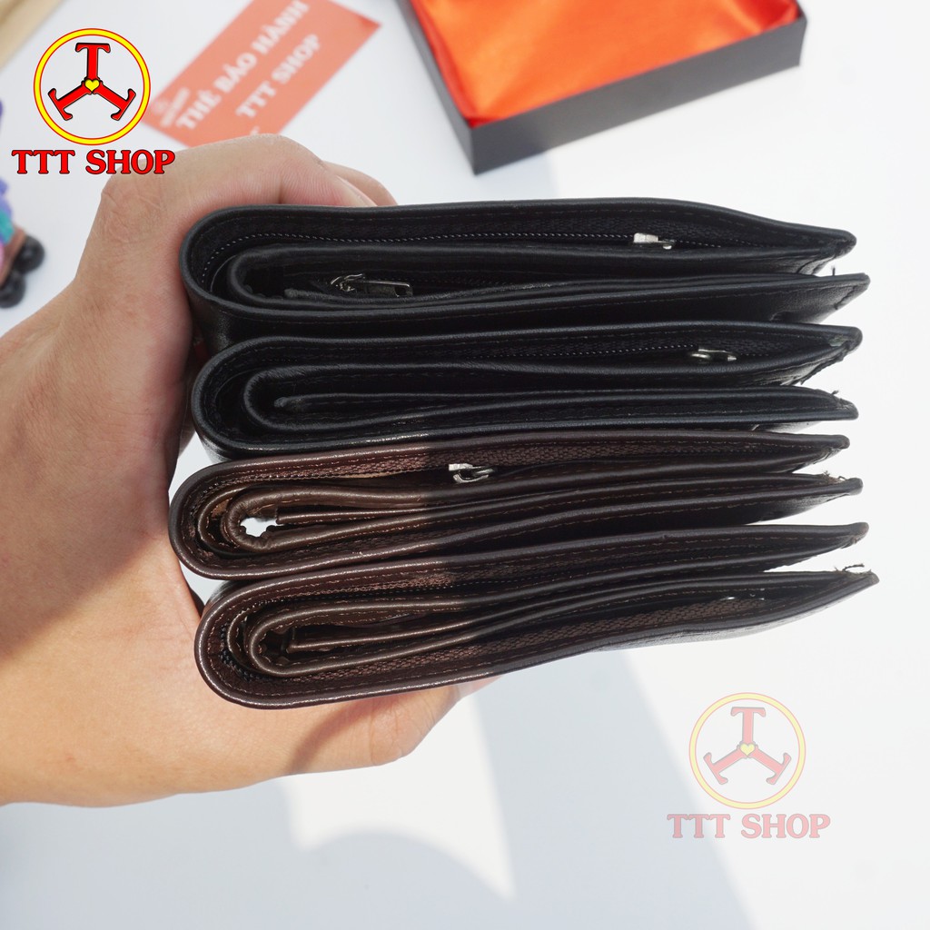 Ví Da Nam Mềm Mịn Da Bò Thật Kiểu Dáng Đơn Giản Sang Trọng - TTT SHOP