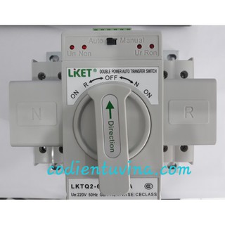 Cầu dao đảo chiều tự động bộ chuyển nguồn LKT Q2 2P 63A LIKET - bộ chuyển đổi 2 nguồn điện tự động