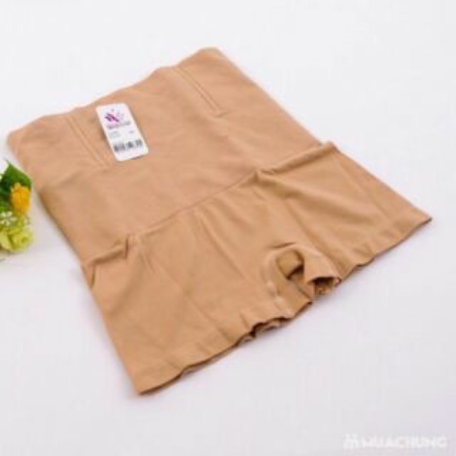 Quần Đùi Gen Bụng Chống Cuộn Cạp Cao